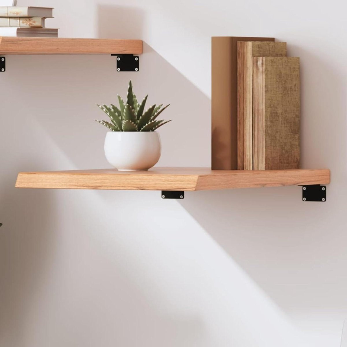 Merkloze Wandplank van Massief Eikenhout - Bruin - 40 x 60 cm