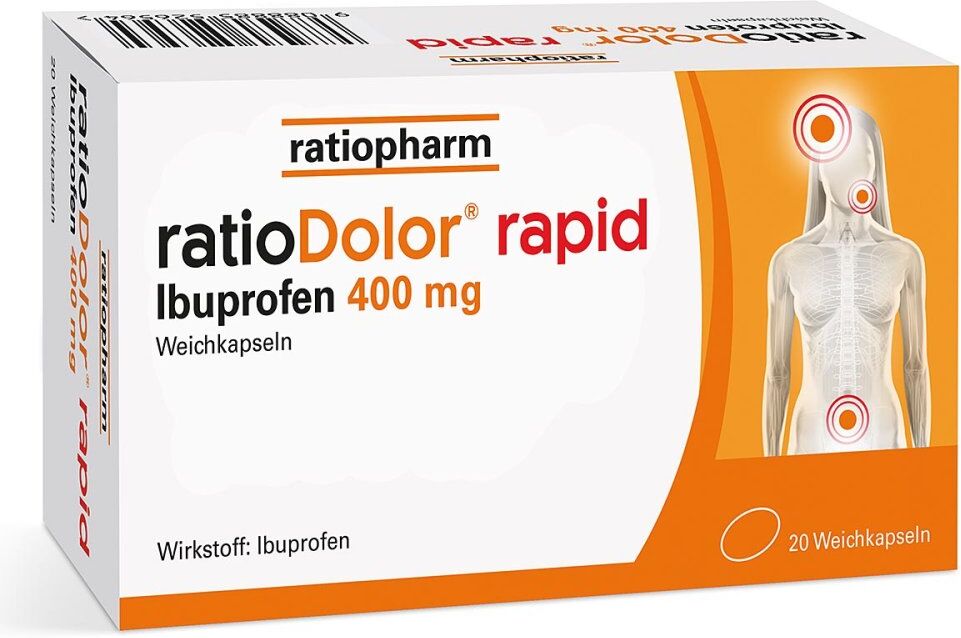 ratiopharm ratioDolor rapid Ibuprofen 400 mg Weichkapseln 20stk