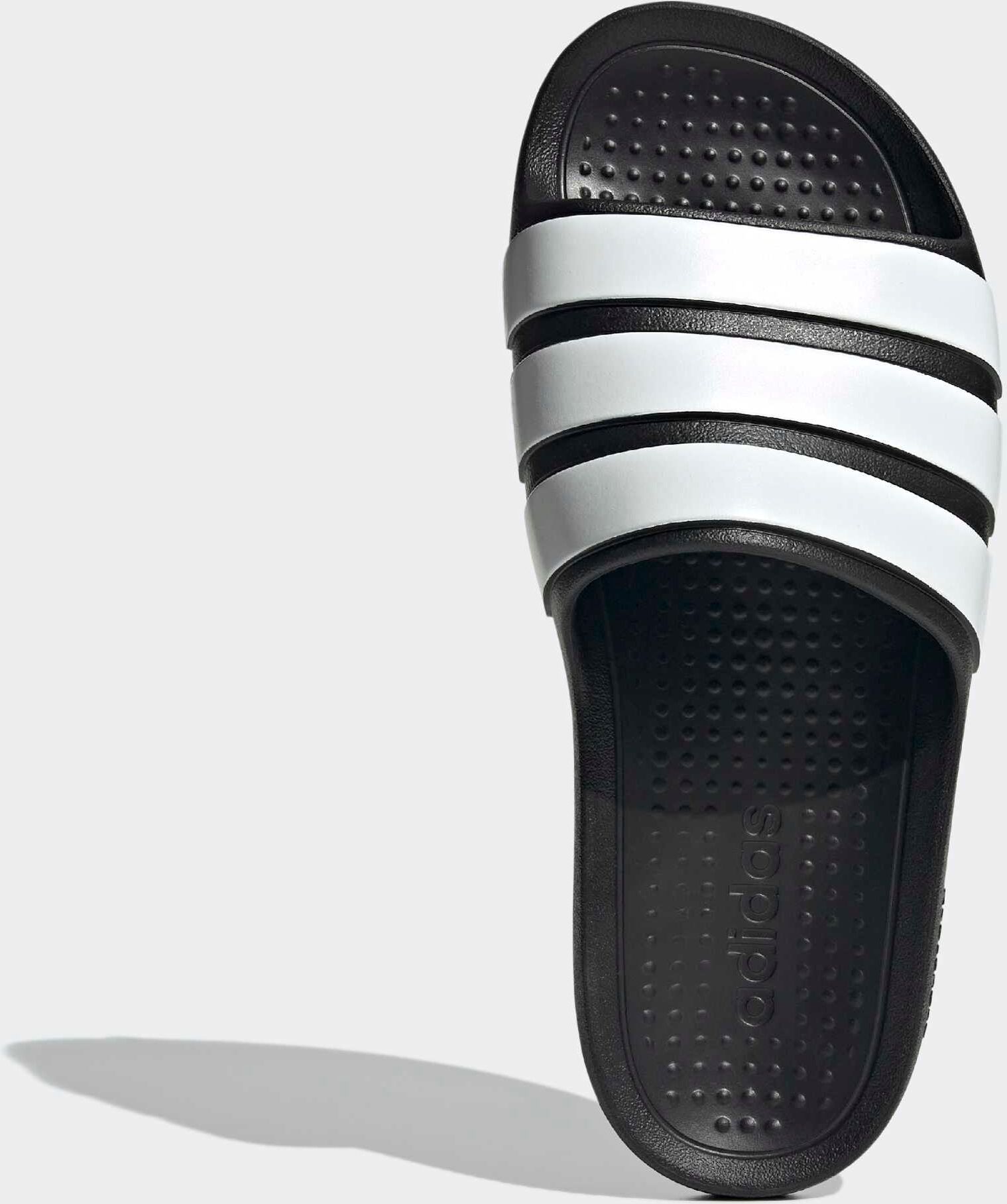 Badesandale ADIDAS SPORTSWEAR "FLOW ADILETTE", Damen, Gr. 47, schwarz-weiß (core schwarz, ftwr weiß, core schwarz), Synthetik, Schuhe Badesandale, Badelatschen