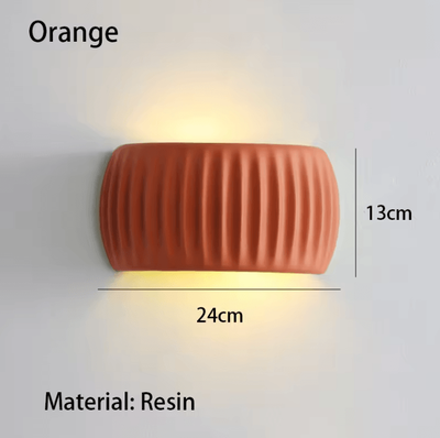 Inspire Curations French European Resin Wall Lamp Modern Bedside Sconce brown Orange warm White (2700 3500k) 110v