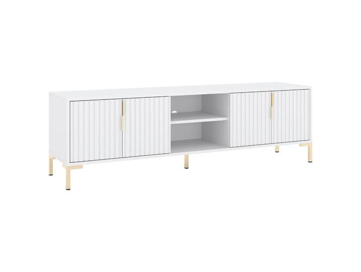 Boxxx Lowboard Flinn, Weiß, Metall, 165x50x40 cm, Typenauswahl, stehend, Wohnzimmer, Wohnwände, Lowboards, Lowboards stehend