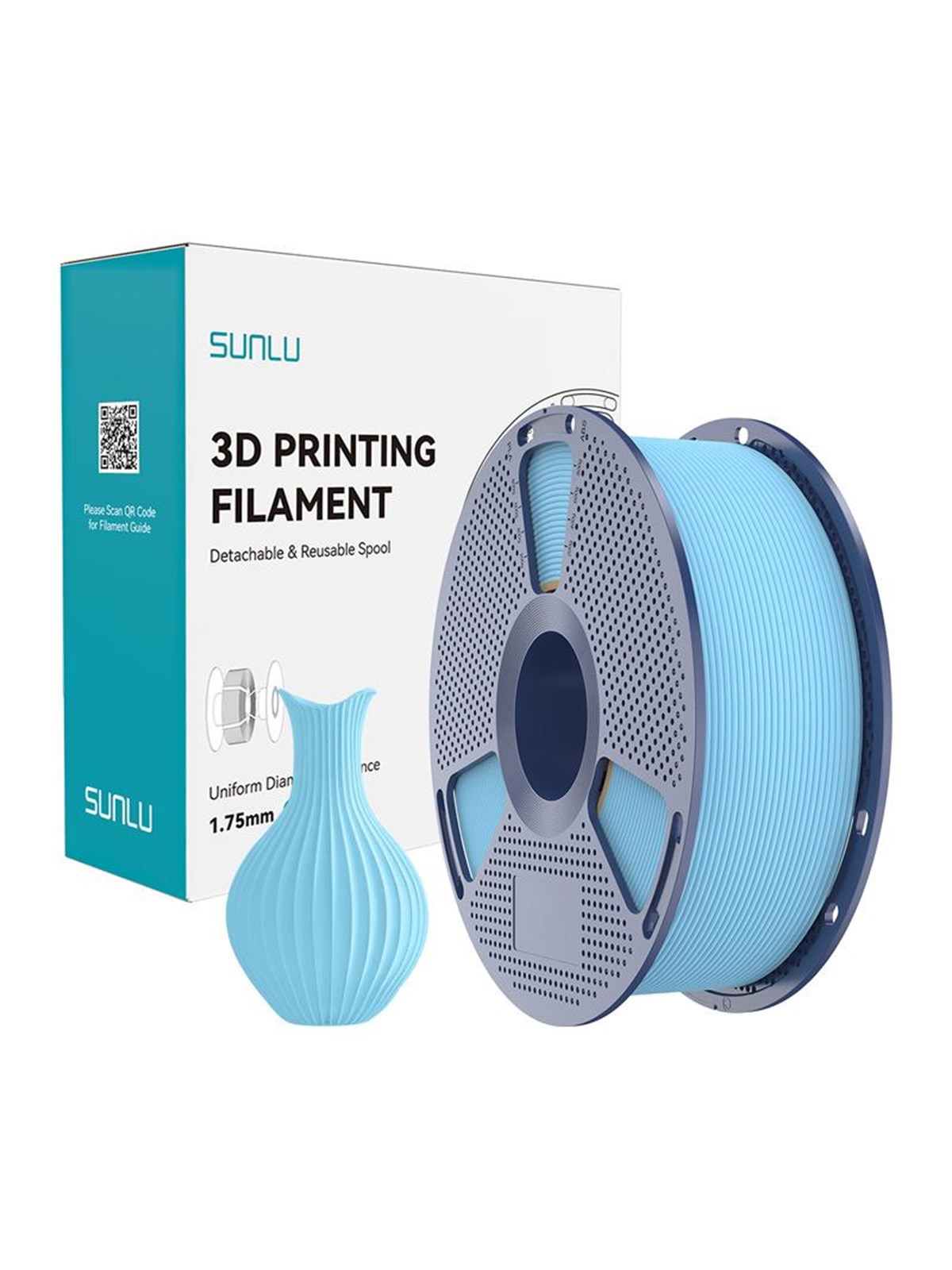 Sunlu PLA Classic Filament - Blue, 1.24g