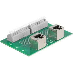 DELOCK 66995 - RJ45 2x Buchse / Terminalblock, Hutschiene, gewinkelt