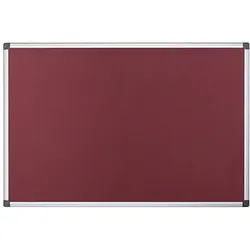 Bi-Office Feuerhemmende Aluminiumrahmen Burgunderrot Pinnwand 120x90cm