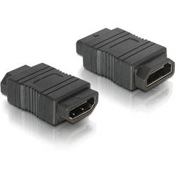 Delock 65049 HDMI Adapter [1x HDMI-Buchse - 1x HDMI-Buchse] Schwarz 0 mm
