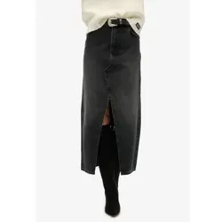 Superdry für Damen. W7210339A Maxirock schwarz (28), Lässig, Baumwolle, Denim