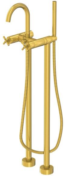 Steinberg Serie 250 Wannen-Zweigriff-Armatur 2501162BG Ausladung 153mm, freistehende Montage, Brushed Gold