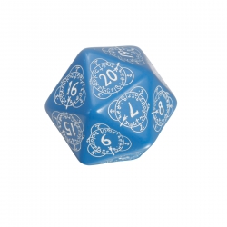 Q-Workshop Kartenspiel - Level Counter - 1 Stück - W20 - blau und weiss 267676