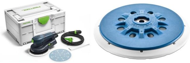 Festool Set Exzenterschleifer ETS EC 150/5 EQ-Plus + Schleifteller ST-STF D150/MJ2-M8-H-HT FUSION-TEC