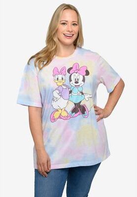 Plus Size Women's Disney Minnie Mouse & Daisy Duck Pastel T-Shirt T-Shirt by Disney in Multi (Size 1X (14-16))