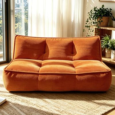 Loedds Upholstered Bean Bag Lounge Chair with Contoured Support No Assembly Required