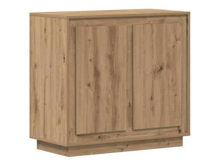 Qnhdfrt 2-Door Engineered Wood Sideboard Cabinet, Artisan Oak Measures 80x40x75 cm to provide compact storage and organization for dining rooms, living areas, or entryways.