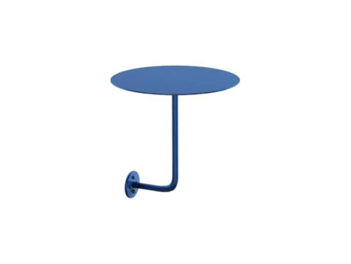 DHYUACN Wandmontierter Runder Tisch, Platzsparender Hängender Beistelltisch For Bubble Tea Shop Café, kleine Kaffeebar, Theke, Snackbar, Möbel(40x45cm blue)