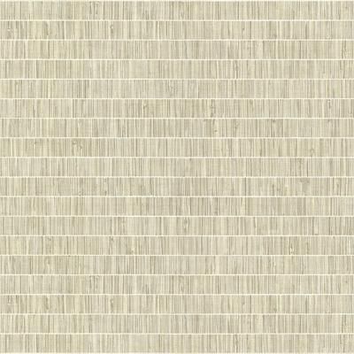 Seabrook Designs Blue Grass Band Embossed Vinyl Unpasted Wallpaper