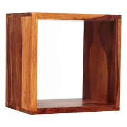 Wandregal Gani 40x40x30 aus Sheesham-Holz