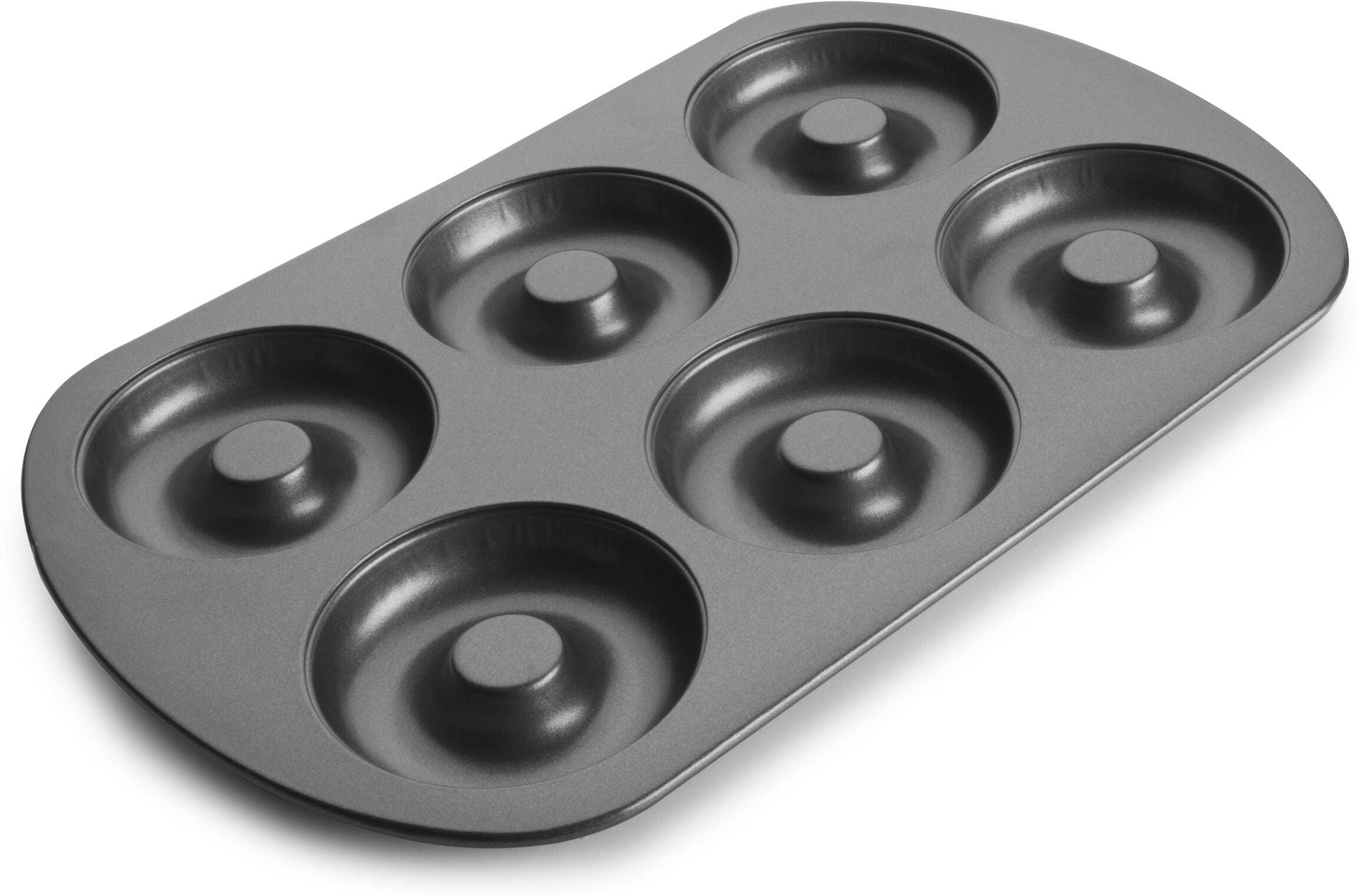 Backform "6 Mulden", schwarz, Ø:8cm, Karbonstahl, Küchenformen, Backform schwarz Ø 8cm