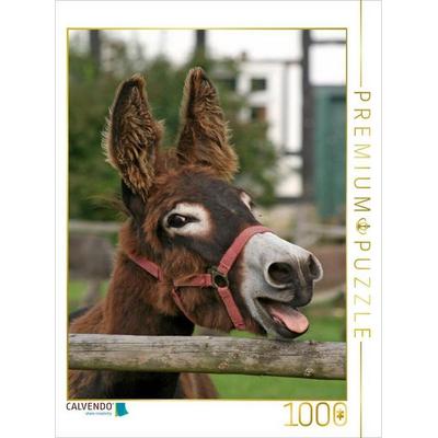 CALVENDO Puzzle lachender Esel | 1000 Teile Lege-Größe 64x48cm Foto-Puzzle für glückliche Stunden