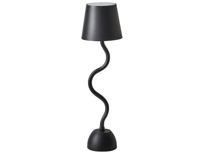 Beliani Led-Tischleuchte Schwarz Vouga, Metall, LED integrated, 10x39x10 cm, Lampen & Leuchten, LED Beleuchtung, LED-Tischlampen