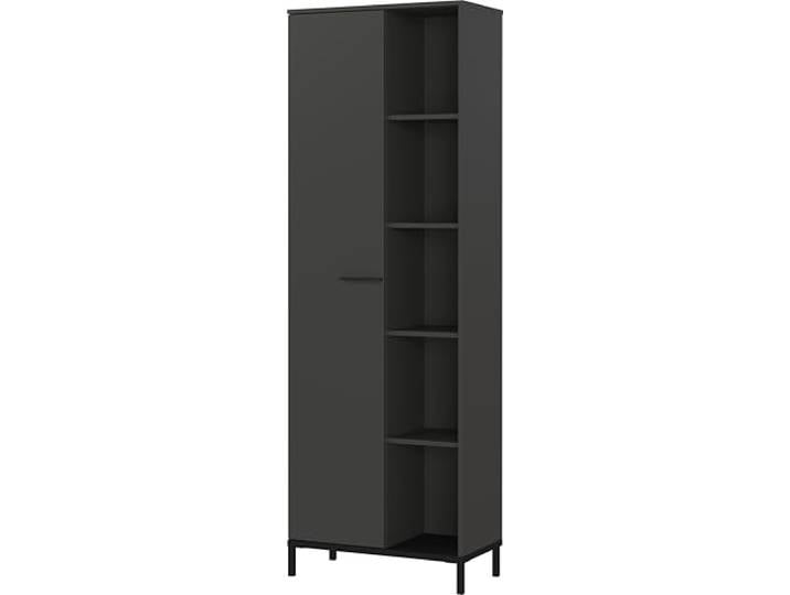 Germania Aktenschrank GW-Rovigo 2237-547, in Graphit, Tür schließt nur 2/3 des Schranks, 64 x 190 x 34 cm