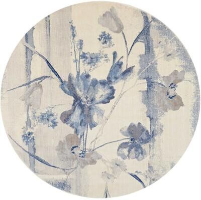 Nourison Somerset Vintage Watercolor Floral Pattern Area Rug