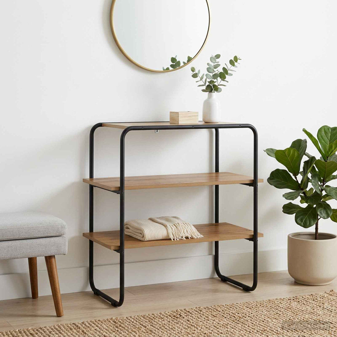 Rio Console Table Artisan Oak/Artisan Oak / Black 75cm H x 100cm W x 41cm D