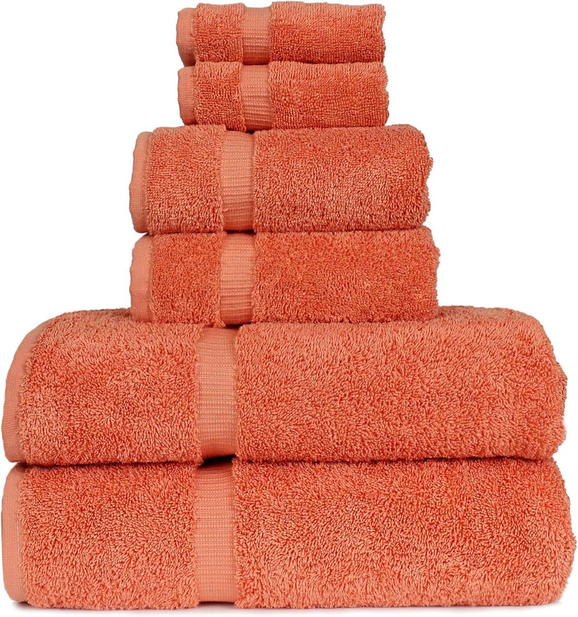 Luxe Set van 6 Turkse Katoenen Handdoeken (700 GSM) - Sneldrogend & Pluizig