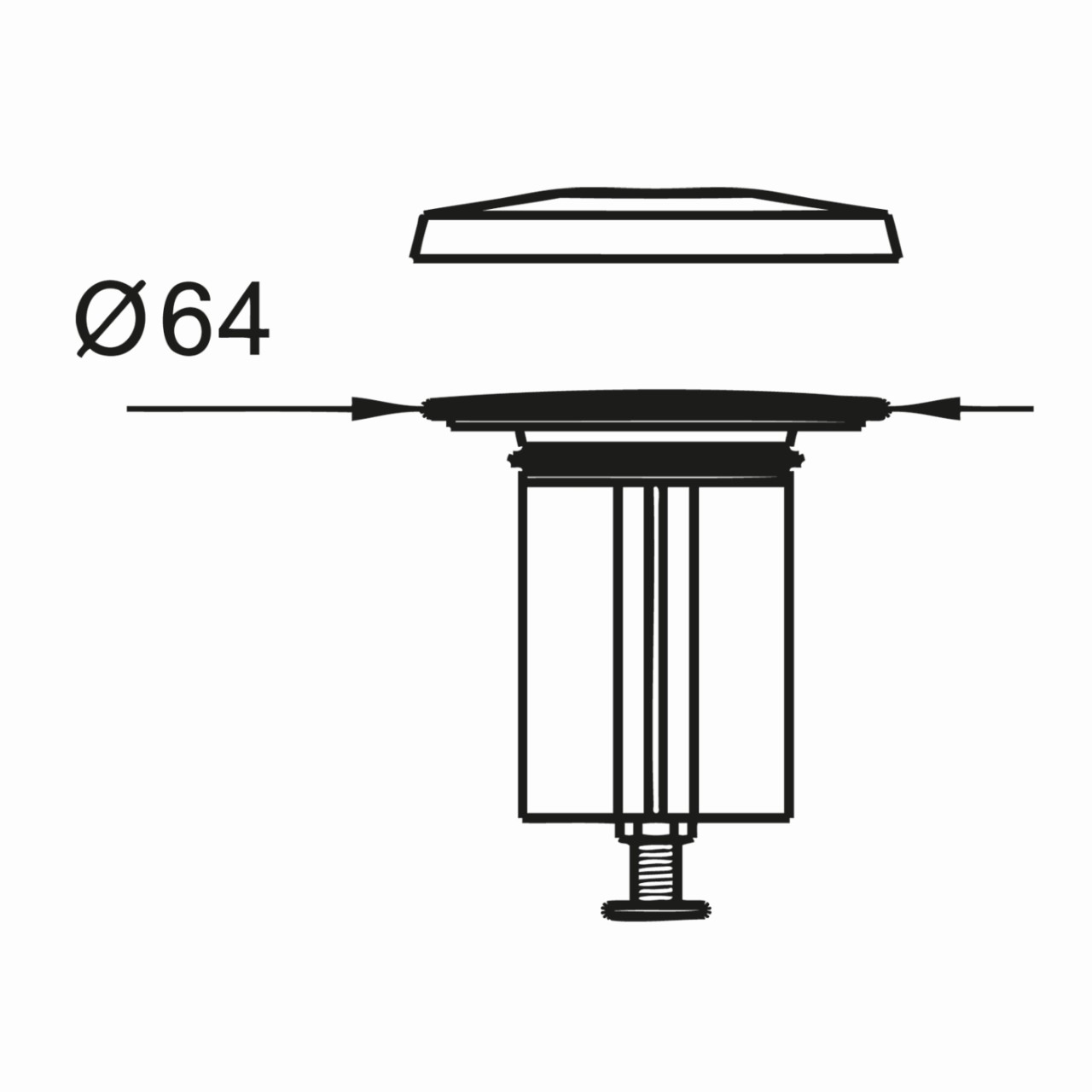 LAUFEN Ablaufventil Push-Open H3709890811041
