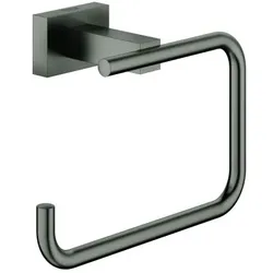 Grohe Essentials Cube WC-Papierhalter 40507AL1 hard graphite gebürstet, ohne Deckel, verdeckte Befestigung