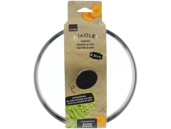 À Table! Glasdeckel mit Dampföffnung 20cm