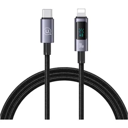 EKO 30W Ladekabel Typ-C auf Lightning 1.2m Modell Display SF mit LED-Bildschirm (1.20 m, 30 W), USB Kabel