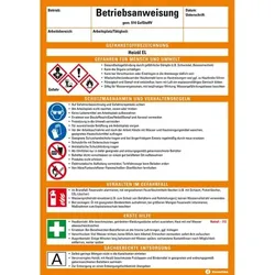Betriebsanweisung Heizöl EL, CLP/GHS, Kunststoff, 210x297mm, ASR A1.3, DIN EN ISO 7010