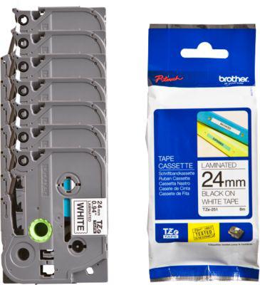 Brother Sparset 24 mm Schriftbandkassetten TZe-251, 6 + 1 GRATIS