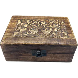 Medium Wooden Keepsake Box 15x10x6cm - Tree of Life