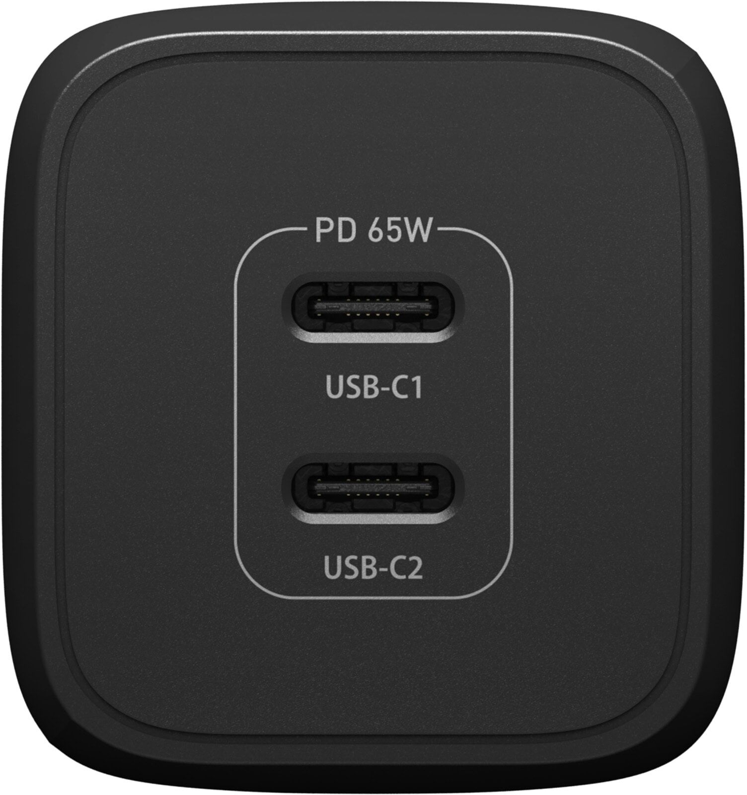 OTTERBOX USB-Ladegerät "Wall Charger 65W GaN 2x USB-C", schwarz, B:10,01cm H:4,5cm T:10,01cm, Ladegeräte, USB-Power Delivery (PD), USB-Ladegerät