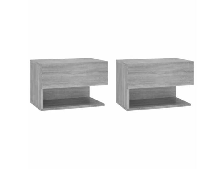 Tmriohed Wand-Nachttisch 2er Set Grau Sonoma Hänge-Nachttisch Platzsparende hängende Nachtkonsolen für das Schlafzimmer aus pflegeleichtem Holzwerkstoff im 2er Pack.