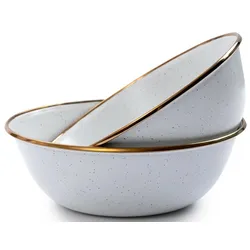 Barebones emailliertes Schüssel Set Enamel 2 teilig egg shell