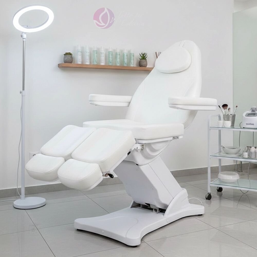 Weelko Poltrona Podologica doppio gambale per pedicure estetista centro estetico 3 motori SERENITY BIANCO