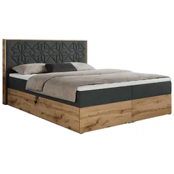 BOXBETT NESSI - 180/200 Dunkelgrau Struktur - H3