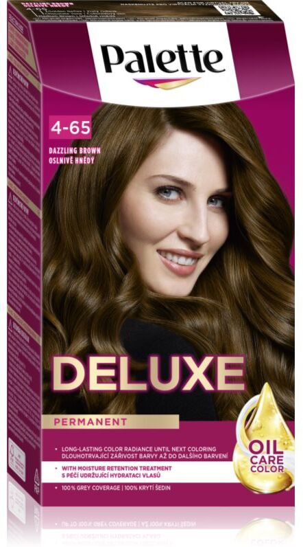 Schwarzkopf Palette Deluxe coloration cheveux permanente teinte 4-65 Dazzling Brown 1 pcs