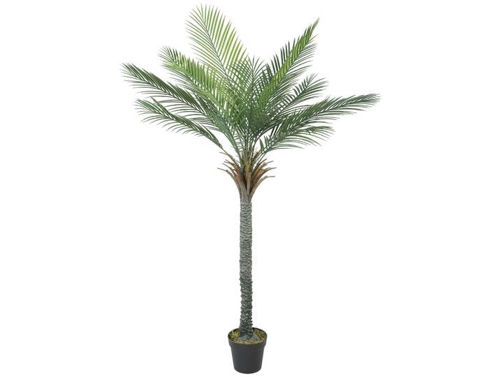 Homcom Plante Artificielle Décorative 180 cm Palmier Artificiel avec Pot et Feuilles pour Intérieur Maison Salon Bureau Vert