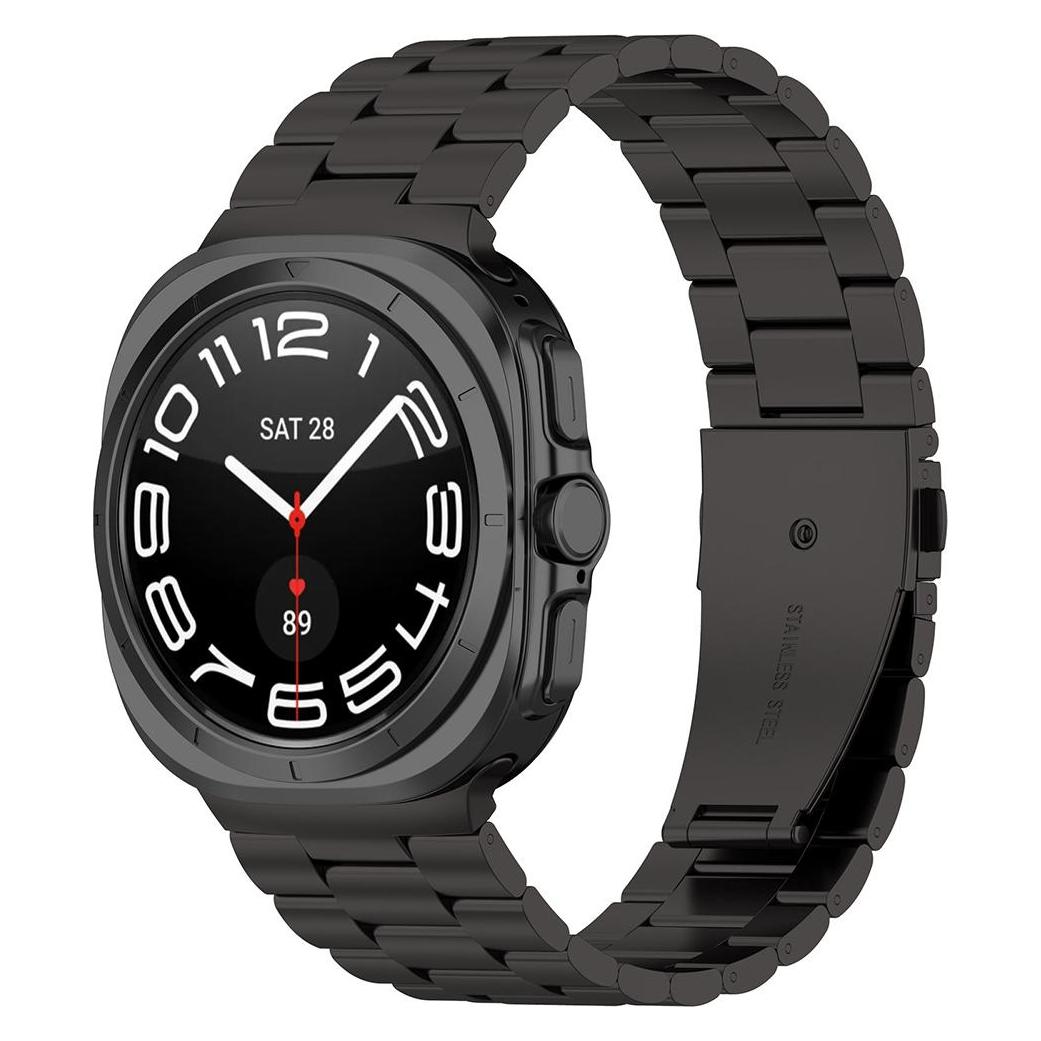 Techsuit - Watchband (W010) - Samsung Galaxy Watch Ultra 47mm - Black (Stainless Steel) (56358888)