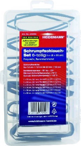 HEIDEMANN Set de gaines thermorétractables 6x0,5m boîte, réutilisable (40200)