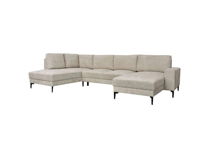 Wohnlandschaft Arizona mit Schlaffunktion, Webstoff beige