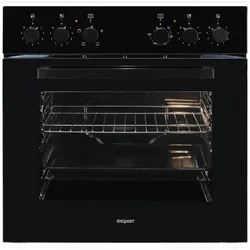 Exquisit Herd-Set EHE246-020-Set schwarz | Energieeffizienzklasse A | 59,0 l Garraum | Glaskeramik Kochfeld | Herd-Set 60 cm