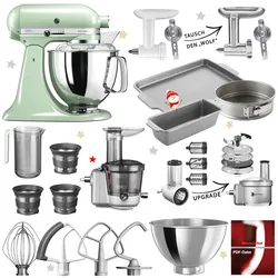 KitchenAid Artisan Küchenmaschine 5KSM175 Mega-Winter-Paket Pistazie 0% Finanzierung