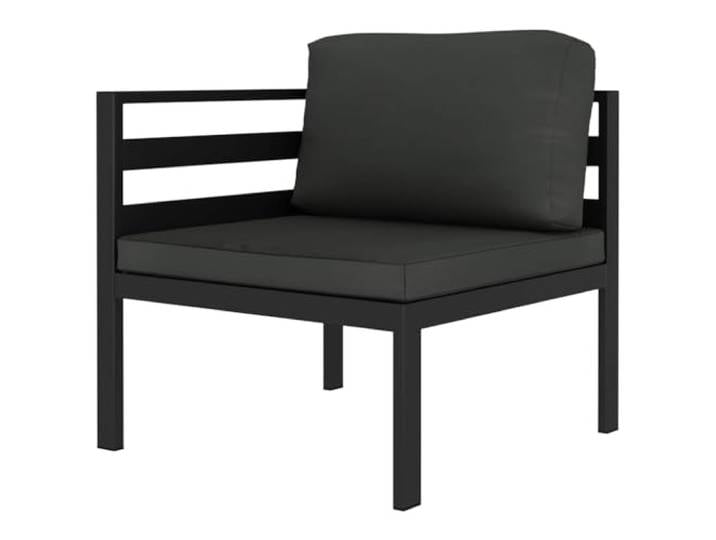 POUFGDR Ecksofa, Aluminium, Anthrazit, mit Kissen Modular, dicke Kissen, abnehmbar, Verwendung im Innen- und Außenbereich, 110 kg pro Sitz