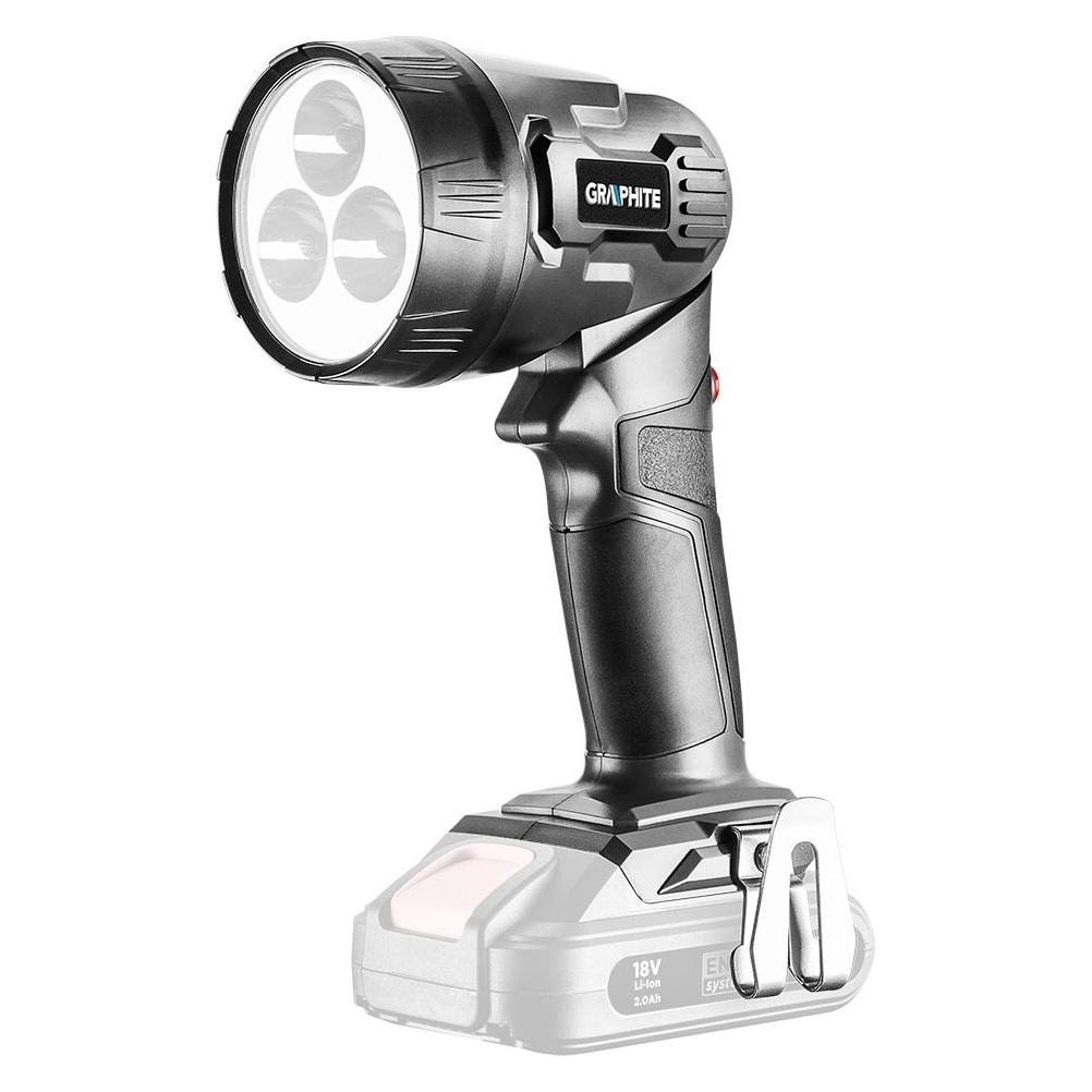 Graphite Energie + 18V Li-Ion wiederaufladbare Taschenlampe, ohne Batterie (260 lm) (58G007)