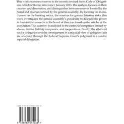 Rethinking Reserves in the Swiss Code of Obligations, Fachbücher von Yvette Märki