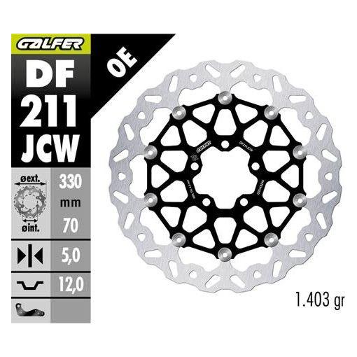 Galfer Bike Bremsscheibe Galfer Float Floatech Schw.R90r (330 mm) (DF211JCW)