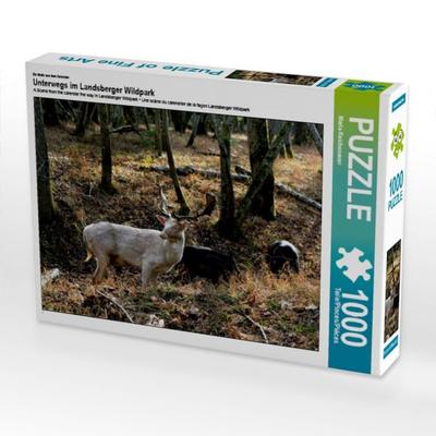 CALVENDO Puzzle Ein Motiv aus dem Kalender Unterwegs im Landsberger Wildpark | 1000 Teile Lege-Größe 64x48cm Foto-Puzzle für glückliche Stunden